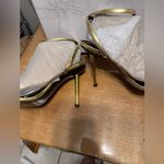 Nine West  Women's Gold Reina Ankle Strap High Stiletto Heel Sandals sz 10 New! Photo 3
