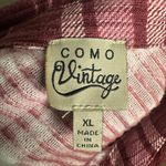 Como vintage  Burgundy Plaid Button-Down Shirt Photo 4