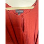 Luxology Sleeveless Swing Dress Size 12 Burnt Orange Sharkbite Hem Photo 3