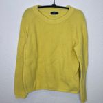 T Tahari Bright Yellow Long Sleeve Knitted Crew Neck Sweater EUC Sz M Photo 0