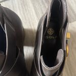 Isola  Dark Brown Ankle Booties with Gold Buckle Leather Boots Photo 8