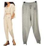 Sandro  Knit Joggers Jogging Bottoms Embroidery Grey Gray Size 34 US 2 Photo 1