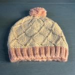 Francesca's NWOT Knitted Beanie Hat Rose Pink and Silver (beaded) Photo 0