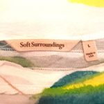 Soft Surroundings  Reagan Tropical Stripe Tunic Top Women's Large Resortwear Photo 3