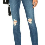 Mother Denim The Vamp Fray Skinny Jeans in Crazy Like a Fox Women's size 28 Blue Photo 0