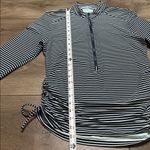 Carve Designs  Cruz Navy Stripe‎ 1/2 Zip Long Sleeve Swim Rashguard Size Small Photo 10