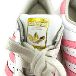 Adidas  size 5 EVM 004001‎ white pink clamshell toe lace up sneakers superstar Photo 7