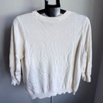 Modcloth Printemps Spring Embroidered Modal Sweater Cream XL French France Photo 2