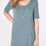 J.Jill  Top Hot Pink Pima Cotton Dipped-Hem Tunic Short Sleeve Sz S EUC Scoop Nk Photo 5