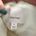 Cinq à Sept Cinq a Sept mini dress Aurora Fringe V Neck A Line bride bridal scuba flare Photo 2