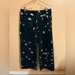 Anthropologie  Maeve Colette Corduroy Green Leopard Print Cropped Wide Leg Pants Photo 1