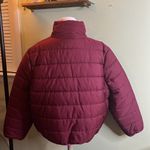 Wild Fable  burgundy berry red lining puffer zip up jacket Photo 3