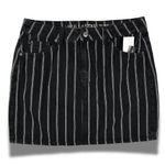 Vanilla Star Jeans Vanilla Star Cotton Black Striped Denim Mini Skirt NWT 9 Photo 0