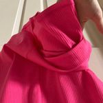 ROW A Notch Neck Long Sleeve Ribbed Bodycon Dress Formal Weddings Small Pink NWT Photo 8