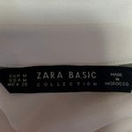 ZARA Women's Cream White Long Sleeve Collar Button Down Shirt Blouse Top Size M Photo 3