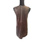 Green Faux Suede Taupe Dress Photo 5