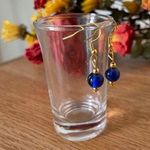 Handmade 2/$15 Deep Blue Beaded Earrings Photo 0