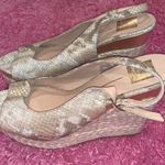 Dolce Vita Snakeskin Espadrille Wedge Sandals Tan Size 10 Photo 0