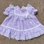 Vintage 90s Bryan purple ruffles lace calico floral bud dress Size undefined Photo 0