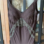 Sue Wong Vintage silk dress beaded Y2K embroidered 90s fairy nocturne chocolate Photo 4