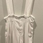 ZARA Wide Leg Strappy Antique White Overalls Jumpsuit Photo 0