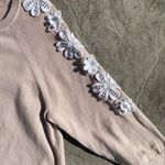 J.Crew  Factory 3/4 Sleeve Floral Embroidered Knit Top Photo 3