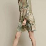 Anthropologie NWOT Green Floreat Dress Amelie 100% silk Kimono Style Boho size 4 Photo 1