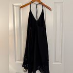 Free People  Intimately Easy Livin Slip Dress Embroidered Oversized Black Size L Photo 7
