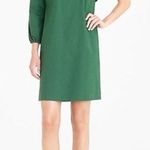 J.Crew New One Shoulder Poplin Cotton Dress Green Mini Asymmetrical Ruffle Sz 6 Photo 0