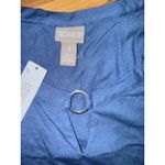 Chico's Keyhole 3/4 Sleeve Top Fashion Blouse Colonial Coast Blue Size 3 XL NWT Photo 2