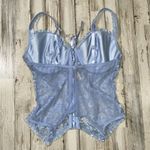 American Vintage Y2K Baby Blue Corset Babydoll Top Lace Mesh Wired Womens Size Large Photo 2
