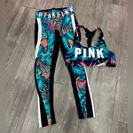 PINK - Victoria's Secret PINK Victoria’s Secret Vibrant Tropical Print Leggings and sport bra 🤍 Photo 5