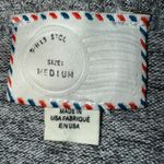 Anthropologie POSTMARK Oversized Marbled Gray Ruffled Trim Gia Sweater Medium Photo 6