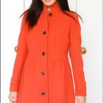 J.Crew  Petite Wool Blend Coral/Pink Lady Day Coat - Stand Collar - Size 0P Photo 6