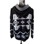 Pink Rose  Hooded Cardigan Sweater Aztec Geometric School Photo 1
