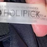 HOLIPICK WO SIZE LARGE BLACK MESH SHEER INSET RUCHED MIDDLE ONE PIECE SWIMSUIT Photo 2