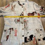 Soft Surroundings  Asian Song Dynasty Oversized Art To Wear Button Up Tunic TopXL Photo 2