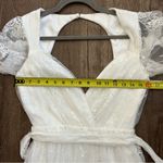 Lulu’s White Romantic Prose Lace Puffed Sleeve Midi Dress S Photo 11