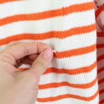 Talbots  Johnny Collar Striped Knit Sweater White‎ Orange 2x Photo 8