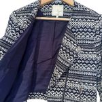 Joie  Darnel Printed Moto Jacket Zip front blue size M Photo 9