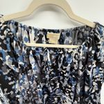 Michael Kors Michael  Abstract Print Peasant Blouse Size 2X Belted Top Photo 1