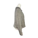 Apostrophe  Women’s Tweed Blazer Jacket Knit Preppy Fringe Petite Size 10P Zip Photo 12