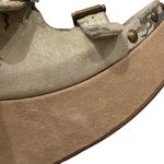 Rare Vtg Bridget Platform Wedge Leather Sandals Dragon Tattoo Print, Sz 9 Gold Photo 15