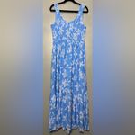 Steve Madden NWT  Carly Azure Blue White Maxi Sundress Floral Women’s Size L Photo 1