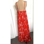Open Edit Womens Silky Red Pink Maxi Pull On Tank Slip Sundress Size S Photo 3