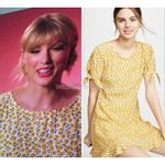 Faithfull the Brand  Floral Mini Dress Yellow As Seen On Taylor Swift Size Small Photo 1