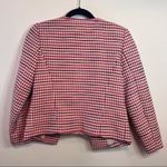 Halogen Pink Tweed Cotton Cropped Tribal Moto Blazer Photo 8