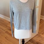 Esley Long Sleeve Crop Top Gray Womens M Photo 6