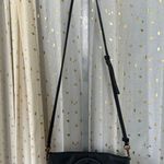 Tory Burch Perforated Logo Pebbled Leather Fold Over Magnetic Snap Crossbody Photo 2