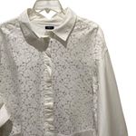 Gap Lace Bib Big Shirt Button Down Optic White Women’s Plus Size XXL NWT Photo 6